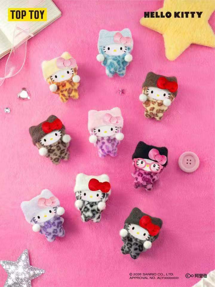 TOP TOY × Hello Kitty 豹紋系列 毛絨掛飾盲盒