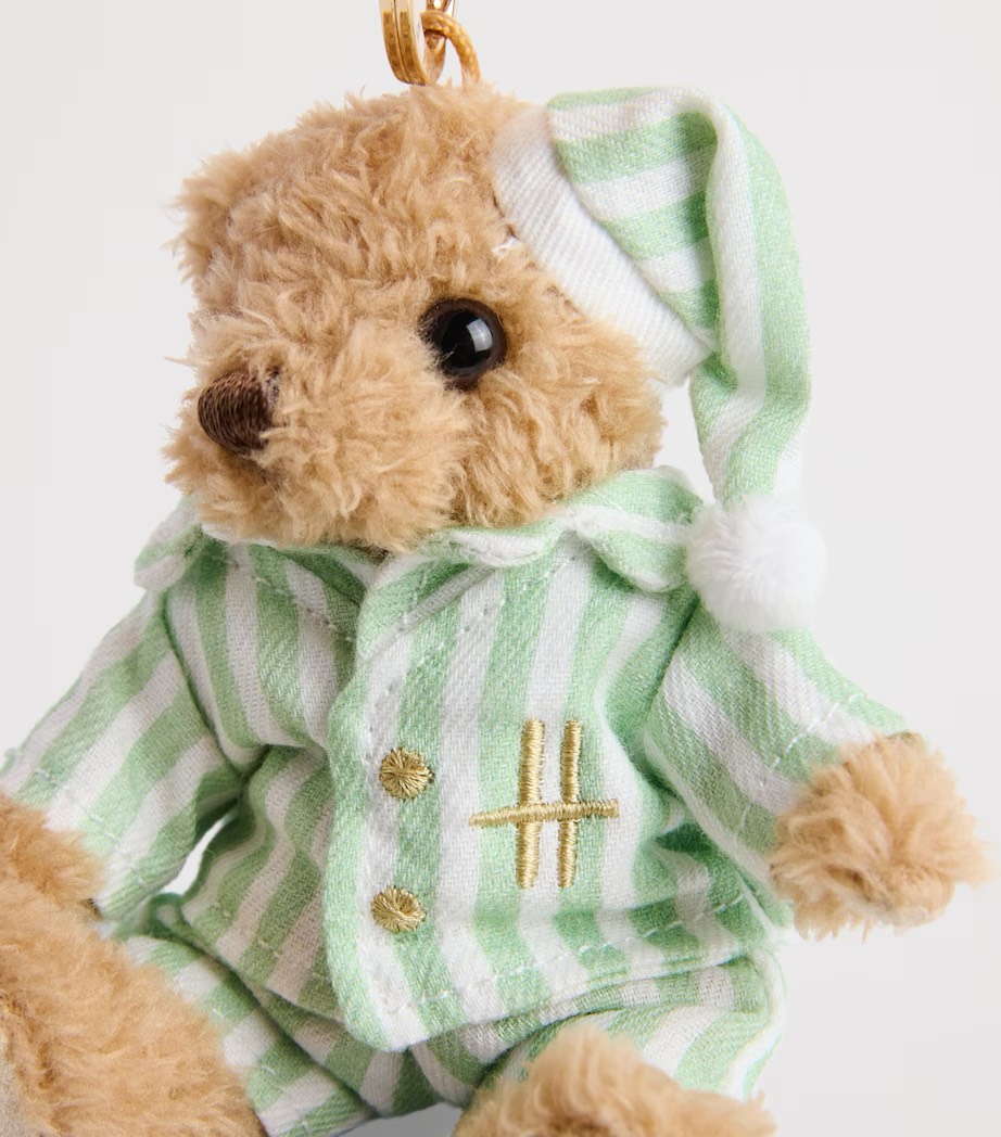 英國 Harrods 睡衣熊鑰匙圈