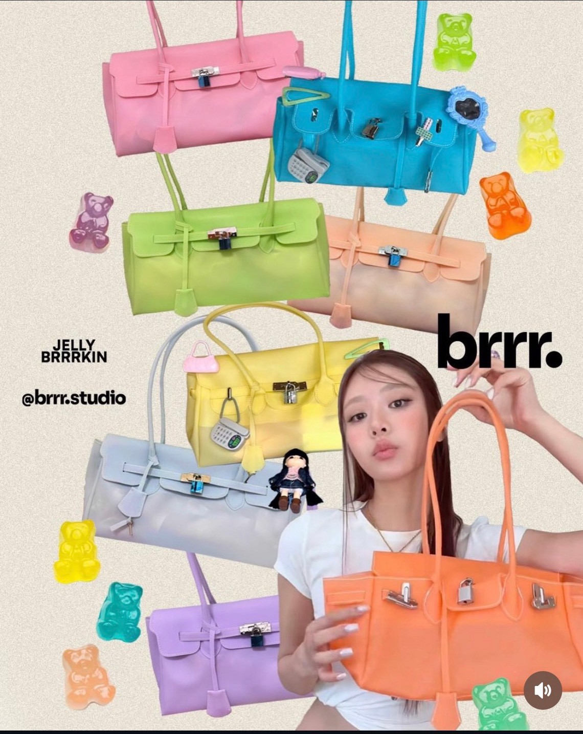 Brrr. Studio 獨家「Jelly Brrr Kim」果凍柏金包
