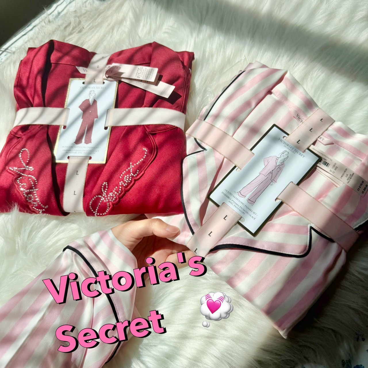 Victoria's Secret 維密 緞面涼感睡衣長袖+長褲套裝-9/30收單